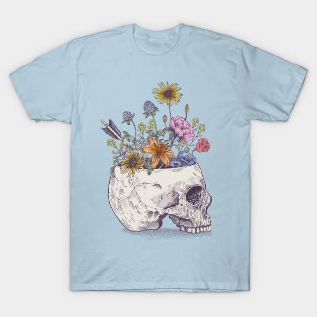 Half Skull T-Shirt by rcaldwell